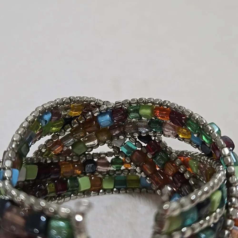 Multicolor Glass Beaded Bracelet